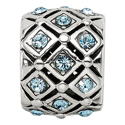 Sterling Silver Crystal March Bead – view 6