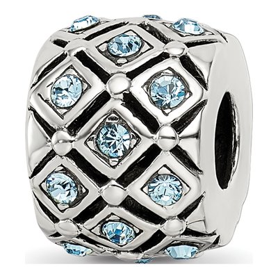 Sterling Silver Crystal March Bead