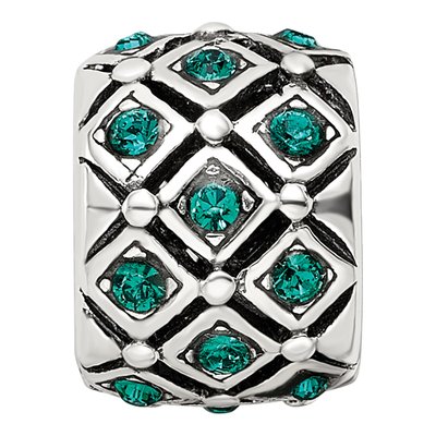 Sterling Silver Crystal May Bead – view 6