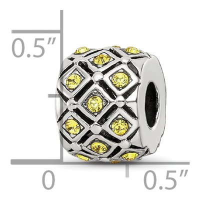 Sterling Silver Crystal November Bead – view 5