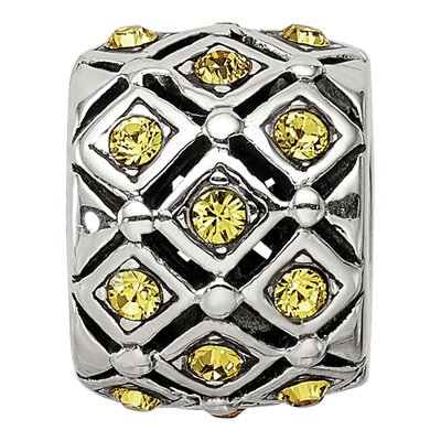 Sterling Silver Crystal November Bead – view 6