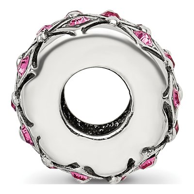 Sterling Silver Crystal October Bead – view 4