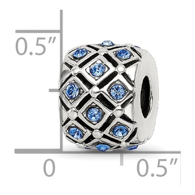 Sterling Silver Crystal September Bead – view 5