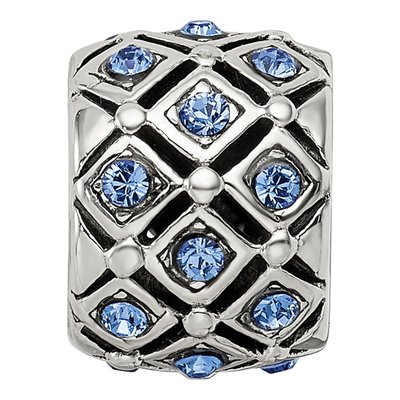 Sterling Silver Crystal September Bead – view 6