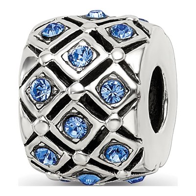Sterling Silver Crystal September Bead