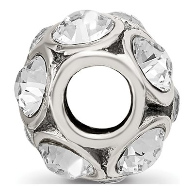 Sterling Silver Crystal April Bead – view 4
