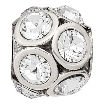 Sterling Silver Crystal April Bead – view 6