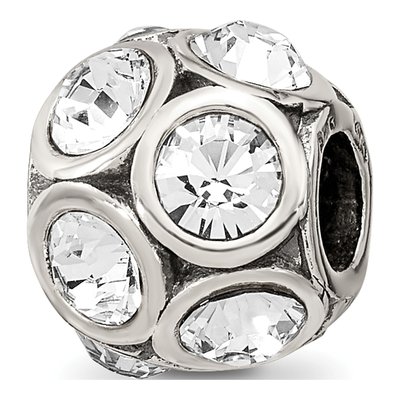 Sterling Silver Crystal April Bead