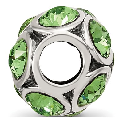 Sterling Silver Crystal August Bead – view 4