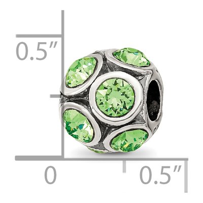 Sterling Silver Crystal August Bead – view 5