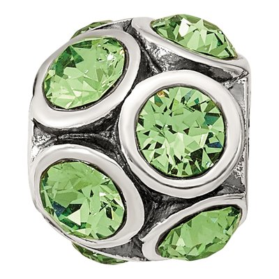Sterling Silver Crystal August Bead – view 6