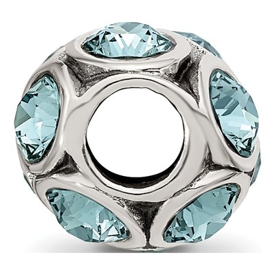 Sterling Silver Crystal December Bead – view 4