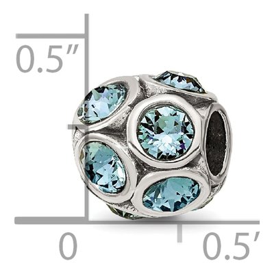 Sterling Silver Crystal December Bead – view 5