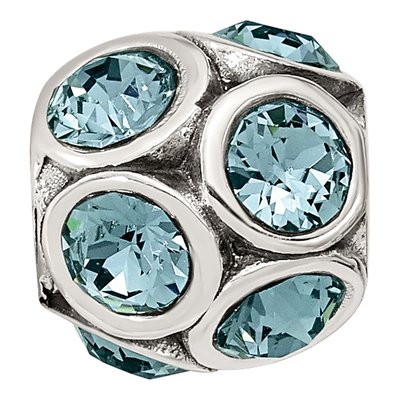 Sterling Silver Crystal December Bead – view 6