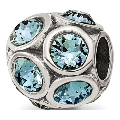 Sterling Silver Crystal December Bead