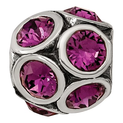 Sterling Silver Crystal February Bead – view 6