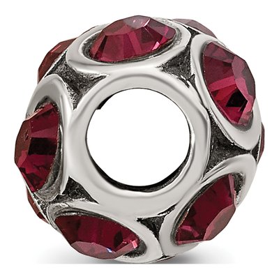 Sterling Silver Crystal January Bead – view 4