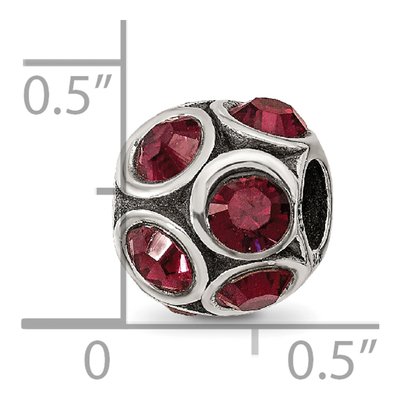 Sterling Silver Crystal January Bead – view 5
