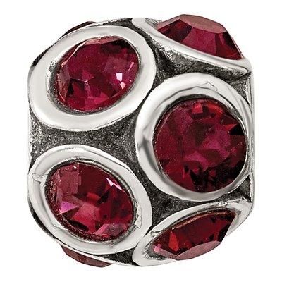 Sterling Silver Crystal January Bead – view 6