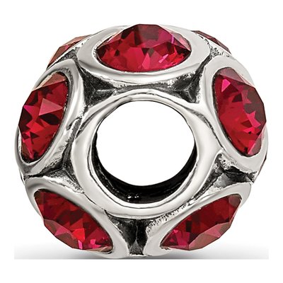 Sterling Silver Crystal July Bead – view 4