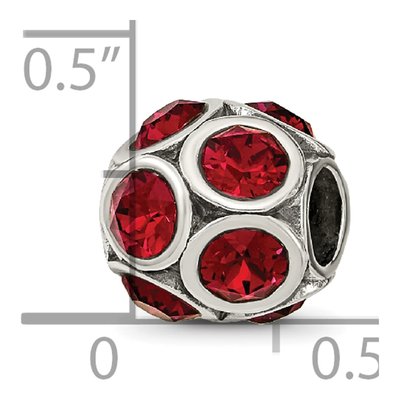 Sterling Silver Crystal July Bead – view 5