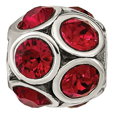 Sterling Silver Crystal July Bead – view 6