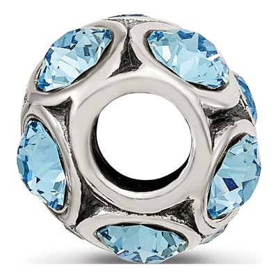 Sterling Silver Crystal March Bead – view 4
