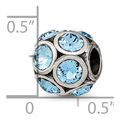 Sterling Silver Crystal March Bead – view 5