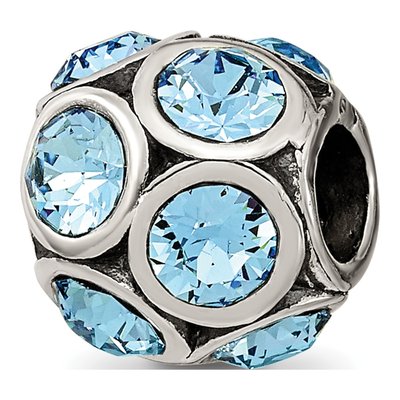 Sterling Silver Crystal March Bead