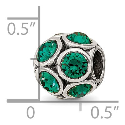 Sterling Silver Crystal May Bead – view 5
