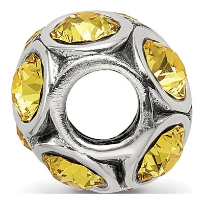 Sterling Silver Crystal November Bead – view 4