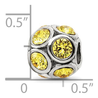 Sterling Silver Crystal November Bead – view 5