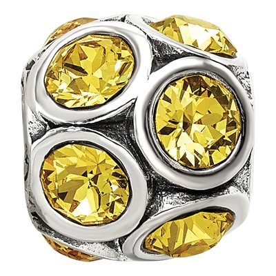 Sterling Silver Crystal November Bead – view 6