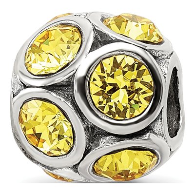 Sterling Silver Crystal November Bead