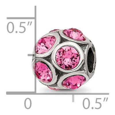 Sterling Silver Crystal October Bead – view 5