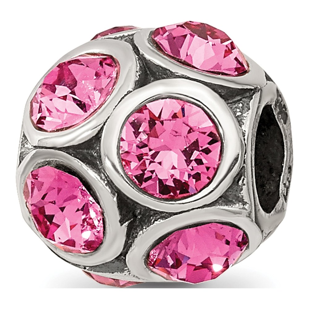 Sterling Silver Crystal October Bead