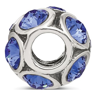 Sterling Silver Crystal September Bead – view 4
