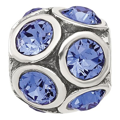 Sterling Silver Crystal September Bead – view 6