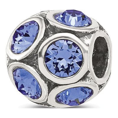 Sterling Silver Crystal September Bead
