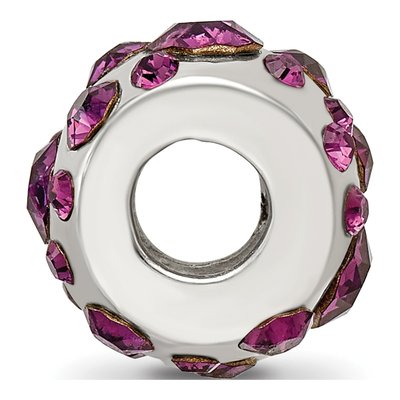 Sterling Silver Crystal February Bead – view 4