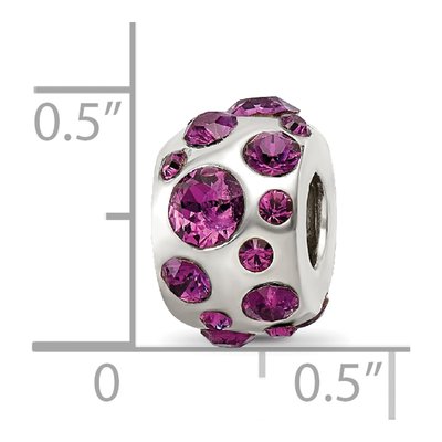 Sterling Silver Crystal February Bead – view 6