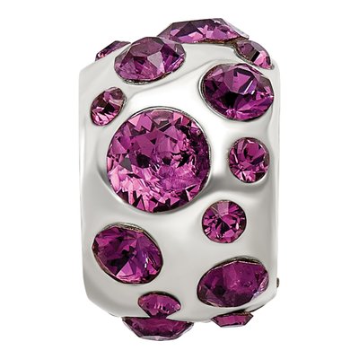 Sterling Silver Crystal February Bead – view 7