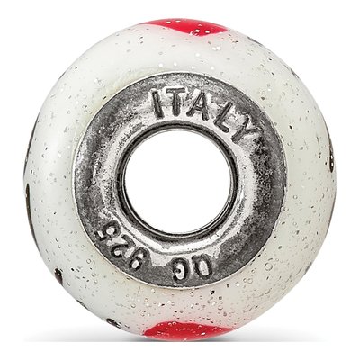 Sterling Silver Love Hearts Glass Bead – view 4