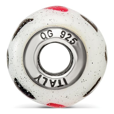 Sterling Silver Mom Hearts Glass Bead – view 4