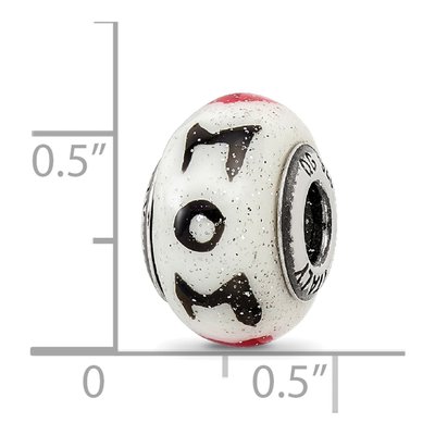 Sterling Silver Mom Hearts Glass Bead – view 8