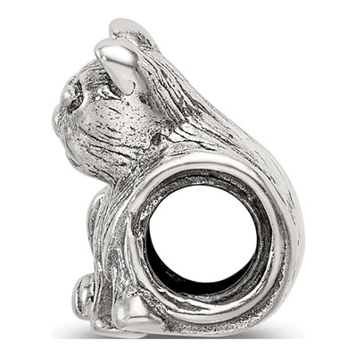 Sterling Silver Cat Bead – view 4