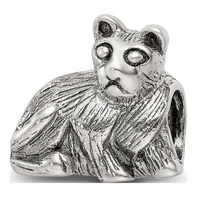 Sterling Silver Cat Bead