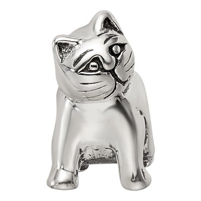Sterling Silver Antique Cat Bead – view 5