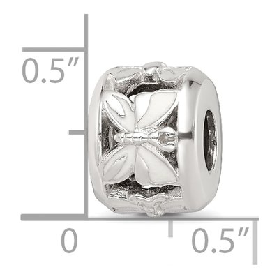 Sterling Silver Enamel Butterfly Bead – view 5