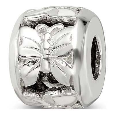 Sterling Silver Enamel Butterfly Bead – view 7